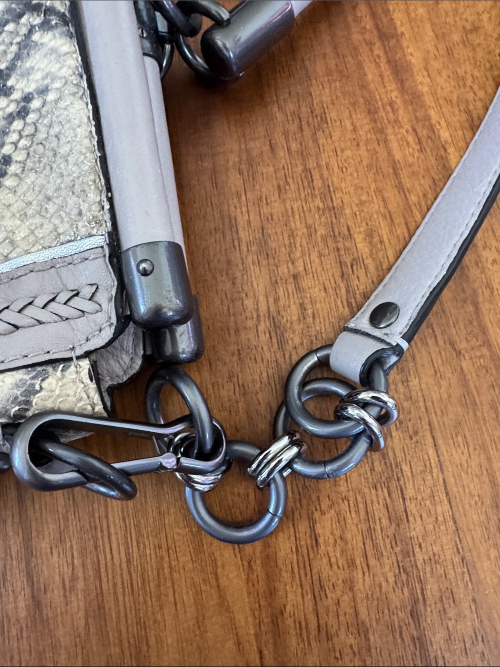 Coach Madison Pinnacle Satchel Python Embossed Leather Bag - Picture 7 of 11